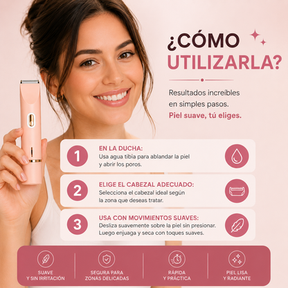 Depiladora Eléctrica 2 en 1 para Zona Íntima y Cuerpo  Lumora´s